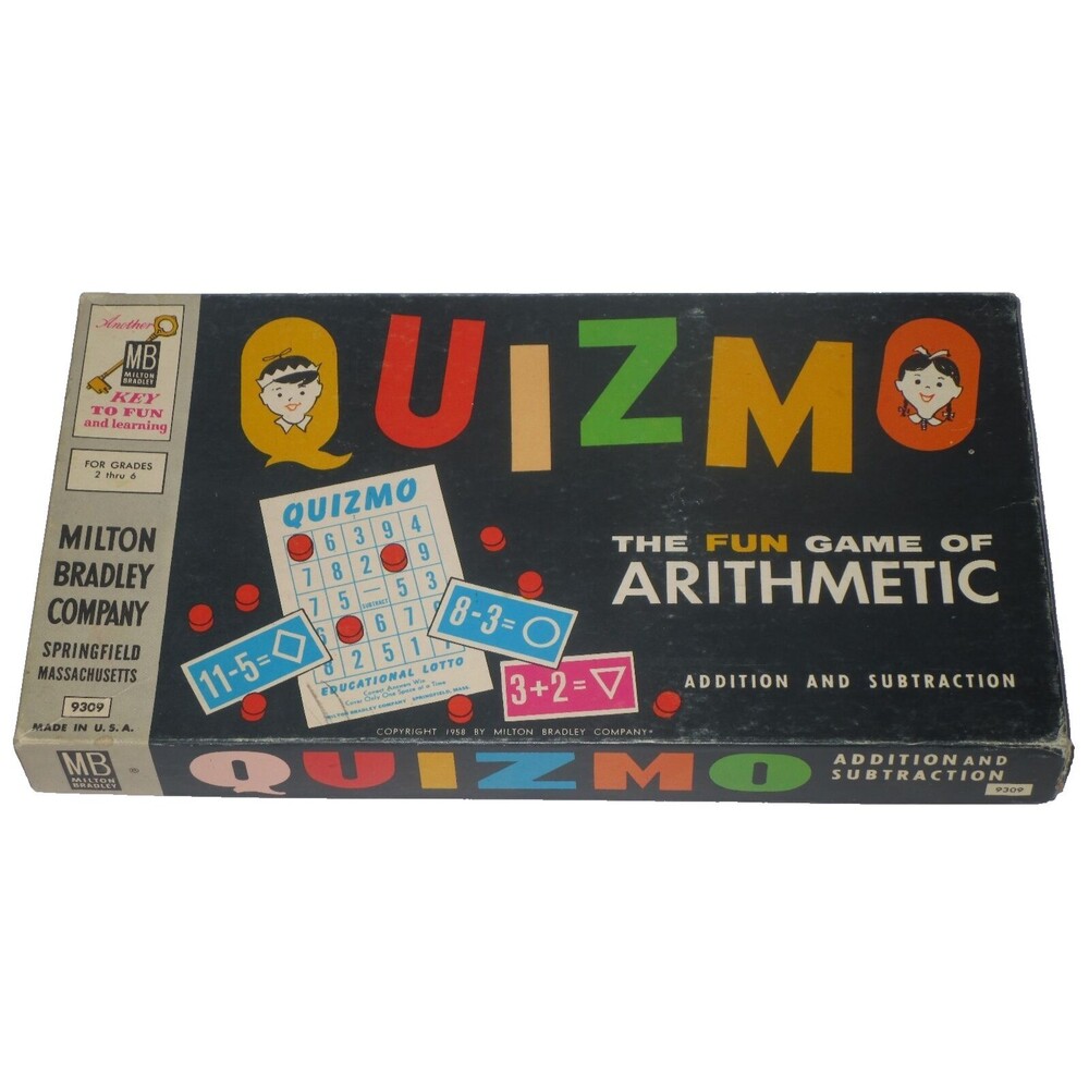 Milton Bradley 1972 Quizmo Arithmetic Board Game #9309 COMPLETE